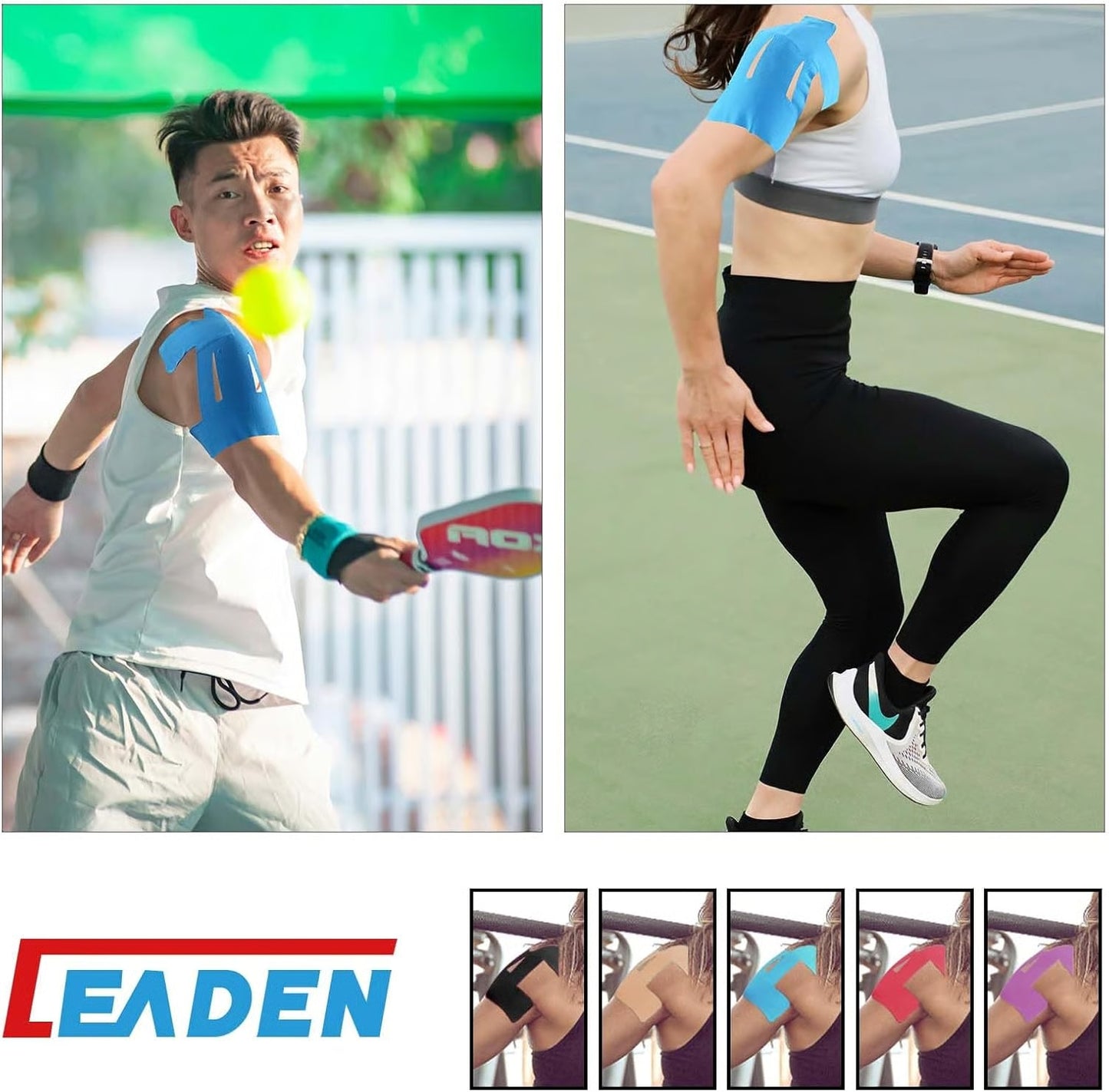 🔥Waterproof Kinesiology Tape | Elastic Athletic Tape for Muscle Recovery, Joint Support & Sports Training