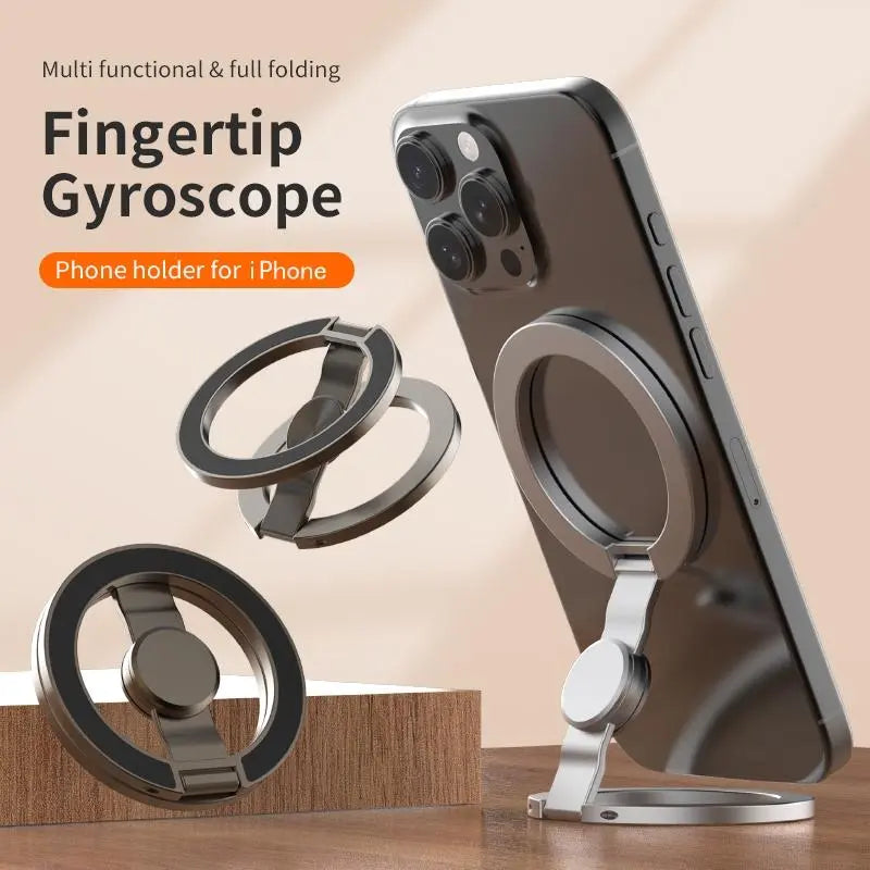 🧲 2-in-1 Magnetic Phone Holder & Fidget Spinner 📱 | 360° Foldable MagSafe Magnetic Ring Holder — Suitable for car, desktop, and travel use | An ideal stress-relief accessory for home, office, travel, or workouts.