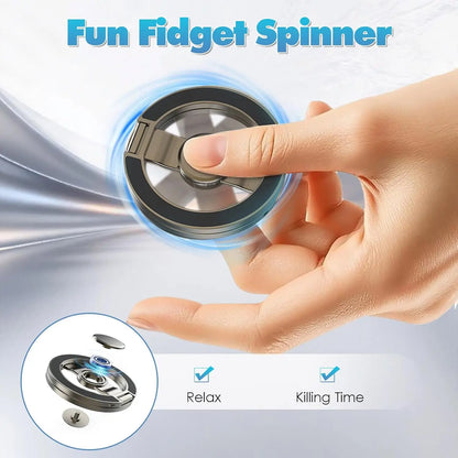 🧲 2-in-1 Magnetic Phone Holder & Fidget Spinner 📱 | 360° Foldable MagSafe Magnetic Ring Holder — Suitable for car, desktop, and travel use | An ideal stress-relief accessory for home, office, travel, or workouts.
