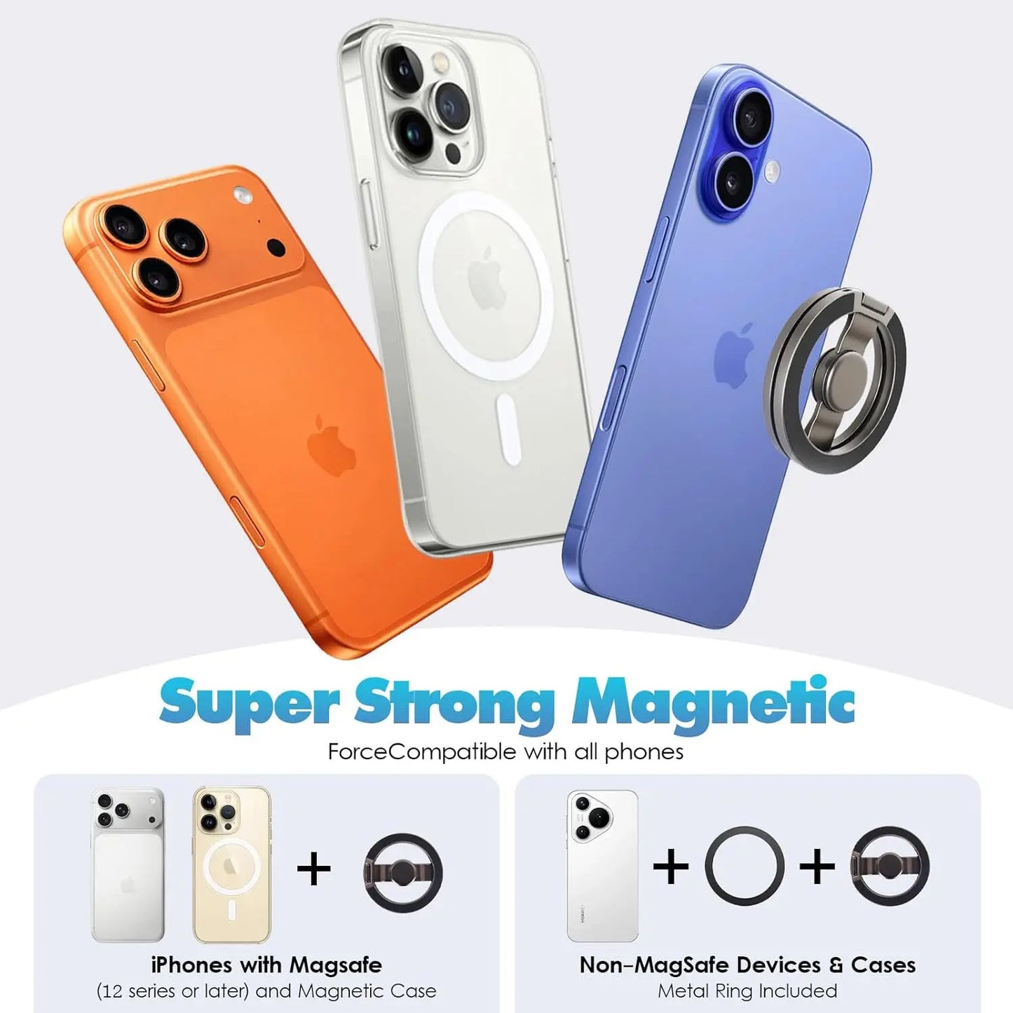 🧲 2-in-1 Magnetic Phone Holder & Fidget Spinner 📱 | 360° Foldable MagSafe Magnetic Ring Holder — Suitable for car, desktop, and travel use | An ideal stress-relief accessory for home, office, travel, or workouts.