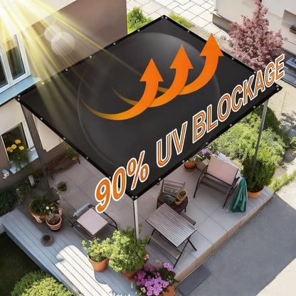 ☀️ 90% Blackout Shade Cloth | UV Resistant Outdoor Sun Shade Net for Garden, Patio, Camping & Greenhouse