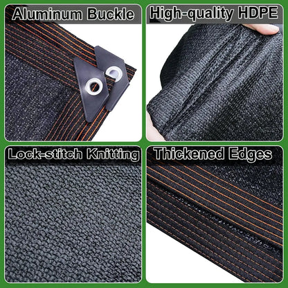 ☀️ 90% Blackout Shade Cloth | UV Resistant Outdoor Sun Shade Net for Garden, Patio, Camping & Greenhouse