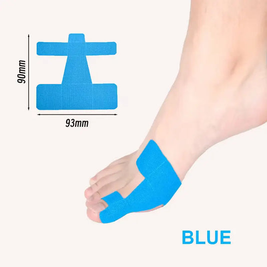 🔥 60PCS Pre‑Cut Bunion Corrector Kinesiology Tape– Elastic, Breathable & Hypoallergenic Latex-Free Toe Support Strips, Waterproof Adhesive Foot Support Patch for Hallux Valgus Correction Pre Cut Tapes, Toes, One Size