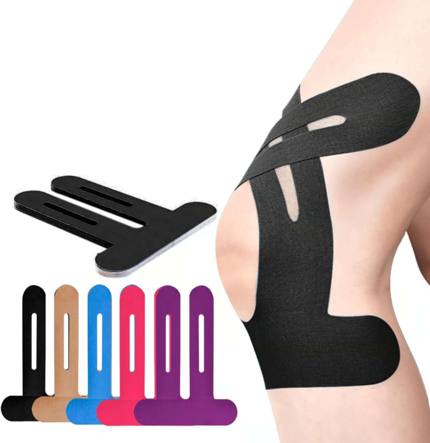 🔥Pre-Cut Kinesiology Tape for Knees | Breathable Athletic Support for Sports, Workouts & Everyday Comfort