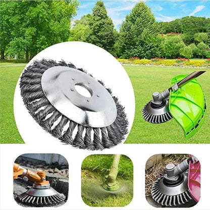 🛠️ Wire Brush Head | 🌿 Suitable for Brush Cutters & Grass Trimmers