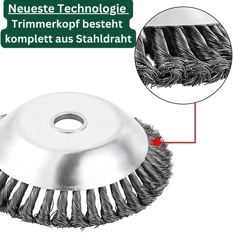 🛠️ Wire Brush Head | 🌿 Suitable for Brush Cutters & Grass Trimmers